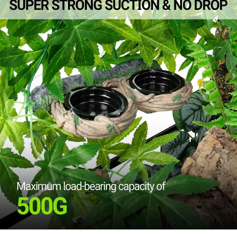 Dual Repti Zoo geico feeder with glass suction attachment